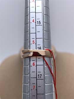 *Кольцо р.16,5 Белый Бр цв Красное арт. 12590-100-181 (вес 2,36 г) - фото 338662