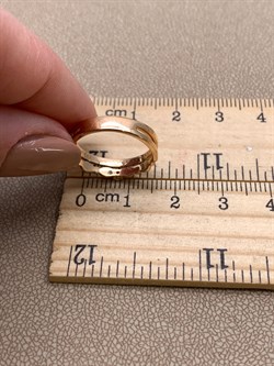 *Кольцо р.16,5 Белый Бр цв Красное арт. 12590-100-181 (вес 2,36 г) - фото 338667