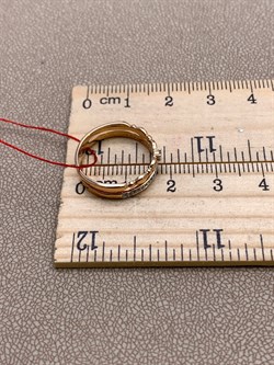 *Кольцо р.16,5 Белый Бр цв Красное арт. 12590-100-181 (вес 2,36 г) - фото 338669