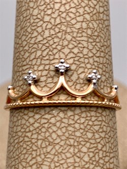 *Кольцо р.17,5 цв Красное, Белое арт. 12175-100-920 (вес 1,16 г) - фото 338711