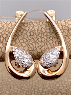 *Серьги цв Красное арт. 22737-100-240 (вес 3,21 г) - фото 338719