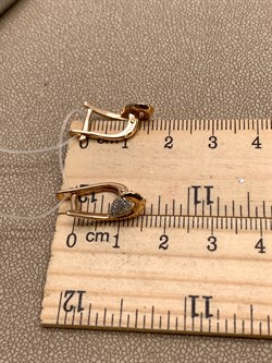 *Серьги цв Красное арт. 22737-100-240 (вес 3,21 г) - фото 338721