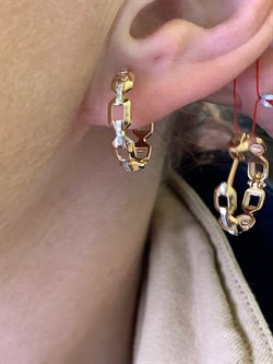 *Серьги Конго цв Красное арт. 24013-100-652 (вес 5,09 г) - фото 338893