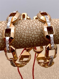 *Серьги Конго цв Красное арт. 24013-100-652 (вес 5,09 г) - фото 338896