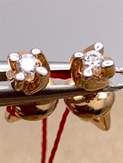 *Пусеты Белый Бр цв Красное арт. 23618-100-785 (вес 1,18 г) - фото 338902 *Пусеты Белый Бр цв Красное арт. 23618-100-785 (вес 1,18 г) - фото 338902