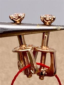 *Пусеты цв Красное арт. 2274-100-270 (вес около 0,85 г) - фото 338962