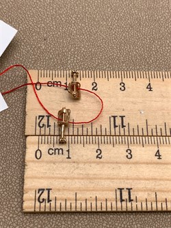 *Пусеты цв Красное арт. 2274-100-270 (вес около 0,85 г) - фото 338964