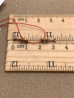 *Пусеты цв Красное арт. 2274-100-270 (вес около 0,85 г) - фото 338965