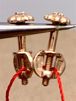 *Пусеты цв Красное арт. 23864-100-581 (вес 0,75 г) - фото 338968 *Пусеты цв Красное арт. 23864-100-581 (вес 0,75 г) - фото 338968