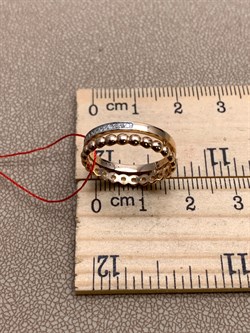 *Кольцо р.17 цв Красное арт. 12588-100-752 (вес 2,83 г) - фото 338992