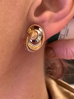 *Серьги цв Красное арт. 02-4052-00-000-1110-48-472 (вес 3,75 г) - фото 339067