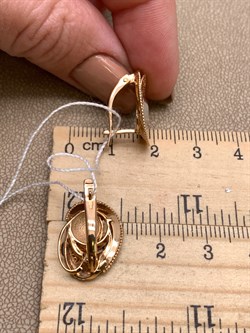 *Серьги цв Красное арт. 02-4052-00-000-1110-48-472 (вес 3,75 г) - фото 339070