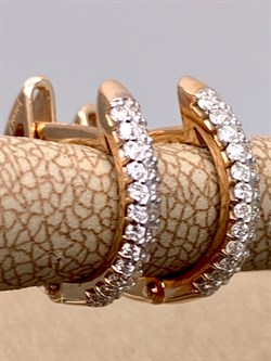 *Серьги Конго цв Красное арт. 23986-100-032 (вес 2,5 г) - фото 339452