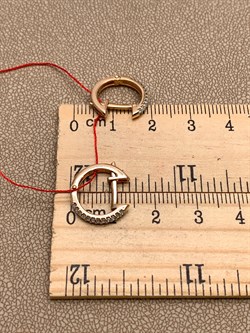 *Серьги Конго цв Красное арт. 23986-100-032 (вес 2,5 г) - фото 339454