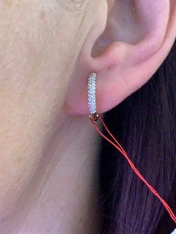 *Серьги Конго цв Красное арт. 23986-100-032 (вес 2,5 г) - фото 339456