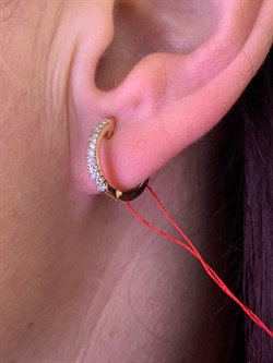 *Серьги Конго цв Красное арт. 23986-100-032 (вес 2,5 г) - фото 339457