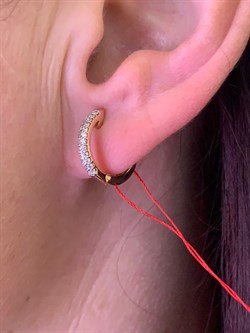 *Серьги Конго цв Красное арт. 23986-100-032 (вес 2,5 г) - фото 339458