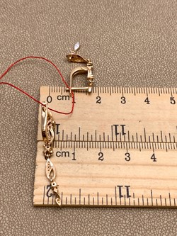 *Серьги  Бриллиант Коньячный Микс цв Красное арт. 23203-117-419 (вес 3,58 г) - фото 339475 *Серьги  Бриллиант Коньячный Микс цв Красное арт. 23203-117-419 (вес 3,58 г) - фото 339475