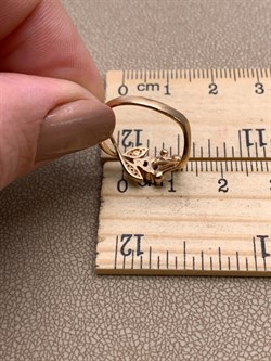 *Кольцо р.16,5 Бриллиант Коньячный Микс цв Красное арт. 13202-117-819 (вес 2,25 г) - фото 339508