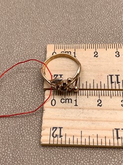 *Кольцо р.16,5 Бриллиант Коньячный Микс цв Красное арт. 13202-117-819 (вес 2,25 г) - фото 339509