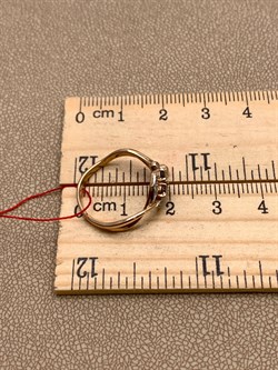 *Кольцо р.16,5 Бриллиант Коньячный Микс цв Красное арт. 13202-117-819 (вес 2,25 г) - фото 339510