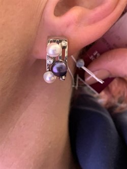 *Серьги Жемчуг Микс д.5*5,5 д.5,5*6 д.6,5*7мм арт. 2.0107.0.b-821 Вес 8,07 г - фото 339588