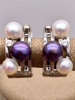 *Серьги Жемчуг Микс д.5*5,5 д.5,5*6 д.6,5*7мм арт. 2.0107.0.b-821 Вес 8,07 г - фото 339590