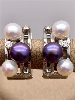 *Серьги Жемчуг Микс д.5*5,5 д.5,5*6 д.6,5*7мм арт. 2.0107.0.b-821 Вес 8,07 г - фото 339591