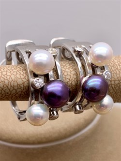 *Серьги Жемчуг Микс д.5*5,5 д.5,5*6 д.6,5*7мм арт. 2.0107.0.b-821 Вес 8,07 г - фото 339592