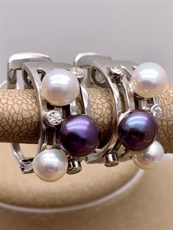 *Серьги Жемчуг Микс д.5*5,5 д.5,5*6 д.6,5*7мм арт. 2.0107.0.b-821 Вес 8,07 г - фото 339593