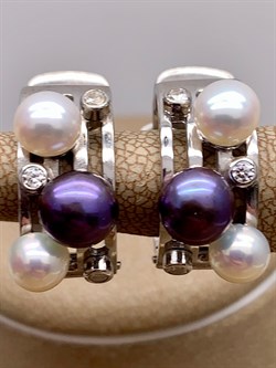 *Серьги Жемчуг Микс д.5*5,5 д.5,5*6 д.6,5*7мм арт. 2.0107.0.b-821 Вес 8,07 г - фото 339595