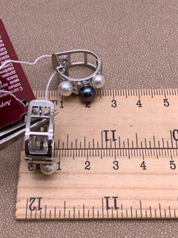 *Серьги Жемчуг Микс д.5*5,5 д.5,5*6 д.6,5*7мм арт. 2.0107.0.b-821 Вес 8,07 г - фото 339596