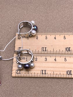 *Серьги Жемчуг Микс д.5*5,5 д.5,5*6 д.6,5*7мм арт. 2.0107.0.b-821 Вес 8,07 г - фото 339597