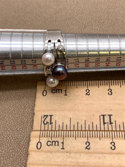 *Кольцо р.19 Жемчуг Микс д.5*5,5 д.5,5*6 д.6,5*7мм арт. 1.0107.0.b-046 Вес 4,42 г - фото 339600