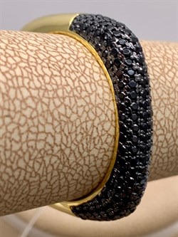 *Кольцо р.19 Черный Фианит Микро Вставки арт. CZ-R02165-X-LB-X-X-B-844 вес 4,1 г - фото 339655 *Кольцо р.19 Черный Фианит Микро Вставки арт. CZ-R02165-X-LB-X-X-B-844 вес 4,1 г - фото 339655