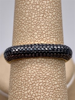 *Кольцо р.19 Черный Фианит Микро Вставки арт. CZ-R02165-X-LB-X-X-B-844 вес 4,1 г - фото 339657 *Кольцо р.19 Черный Фианит Микро Вставки арт. CZ-R02165-X-LB-X-X-B-844 вес 4,1 г - фото 339657