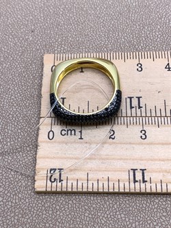 *Кольцо р.19 Черный Фианит Микро Вставки арт. CZ-R02165-X-LB-X-X-B-844 вес 4,1 г - фото 339662 *Кольцо р.19 Черный Фианит Микро Вставки арт. CZ-R02165-X-LB-X-X-B-844 вес 4,1 г - фото 339662