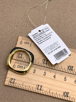 *Кольцо р.19 Черный Фианит Микро Вставки арт. CZ-R02165-X-LB-X-X-B-844 вес 4,1 г - фото 339664 *Кольцо р.19 Черный Фианит Микро Вставки арт. CZ-R02165-X-LB-X-X-B-844 вес 4,1 г - фото 339664