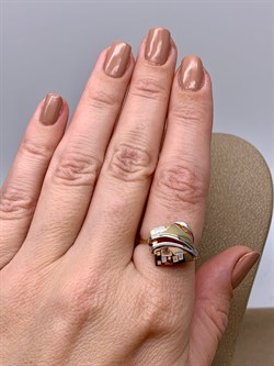 *Кольцо р.18 цв Красное, Лимонное арт. 01-5061-00-000-1113-48-311 (вес 2,28 г) - фото 339690