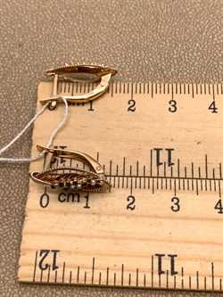 *Серьги цв Красное, Лимонное арт. 02-4030-00-000-1113-42-731 (вес 2,53 г) - фото 339876 *Серьги цв Красное, Лимонное арт. 02-4030-00-000-1113-42-731 (вес 2,53 г) - фото 339876