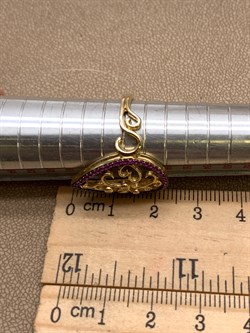 *Кольцо р.18,5 Рубин арт. NR-R00461-X-G-W-X-R-656 вес 3,7 г - фото 340088