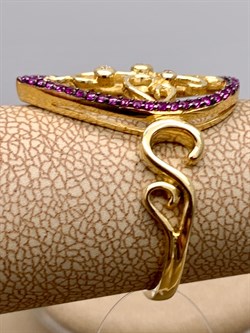 *Кольцо р.18,5 Рубин арт. NR-R00461-X-G-W-X-R-656 вес 3,7 г - фото 340092