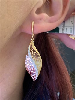 *Серьги Фианит, Эмаль цв Красное арт. 02-3842-00-401-1110-48-420 (вес 4,75 г) - фото 340137 *Серьги Фианит, Эмаль цв Красное арт. 02-3842-00-401-1110-48-420 (вес 4,75 г) - фото 340137