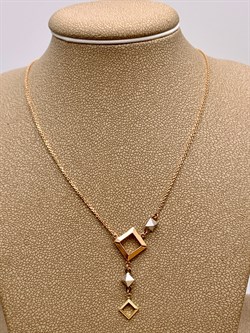 *Колье р.45-50 цв Лимонное, Красное, Белое арт. 07-0202-00-000-1140-04-241 (вес 3,11 г) - фото 340510