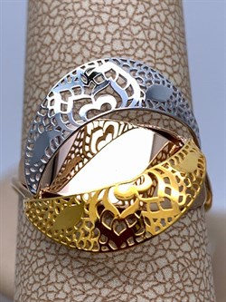 *Кольцо р.18,5 цв Лимонное, Красное, Белое арт. 01-4871-00-000-1140-48-829 (вес 2,2 г) - фото 340566