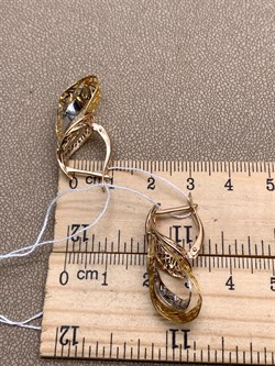 *Серьги цв Лимонное, Красное, Белое арт. 02-3751-00-000-1140-48-916 (вес 4,27 г) - фото 340651 *Серьги цв Лимонное, Красное, Белое арт. 02-3751-00-000-1140-48-916 (вес 4,27 г) - фото 340651