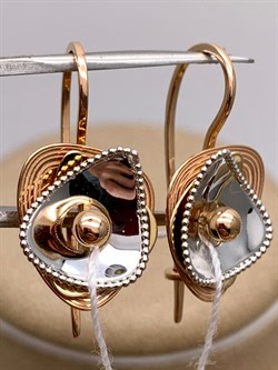 *Серьги Петли цв Лимонное, Красное, Белое арт. 02-4021-00-000-1140-48-443 (вес 3,16 г) - фото 340662 *Серьги Петли цв Лимонное, Красное, Белое арт. 02-4021-00-000-1140-48-443 (вес 3,16 г) - фото 340662