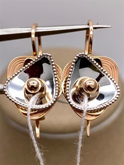 *Серьги Петли цв Лимонное, Красное, Белое арт. 02-4021-00-000-1140-48-443 (вес 3,16 г) - фото 340663 *Серьги Петли цв Лимонное, Красное, Белое арт. 02-4021-00-000-1140-48-443 (вес 3,16 г) - фото 340663