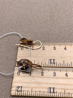 *Серьги Петли цв Лимонное, Красное, Белое арт. 02-4021-00-000-1140-48-443 (вес 3,16 г) - фото 340666 *Серьги Петли цв Лимонное, Красное, Белое арт. 02-4021-00-000-1140-48-443 (вес 3,16 г) - фото 340666