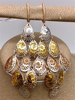 *Серьги цв Лимонное, Красное, Белое арт. 02-3629-00-000-1140-48-043 (вес 5,46 г) - фото 340684 *Серьги цв Лимонное, Красное, Белое арт. 02-3629-00-000-1140-48-043 (вес 5,46 г) - фото 340684